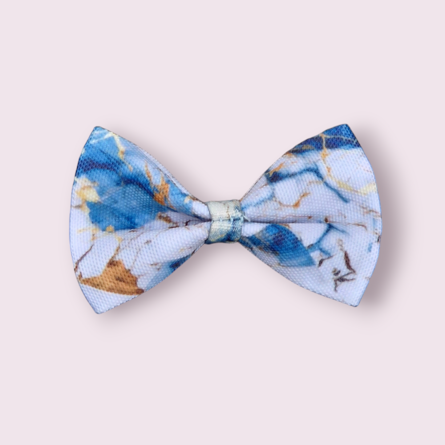 K9 COUTURE BLUE MARBLE BOW TIE